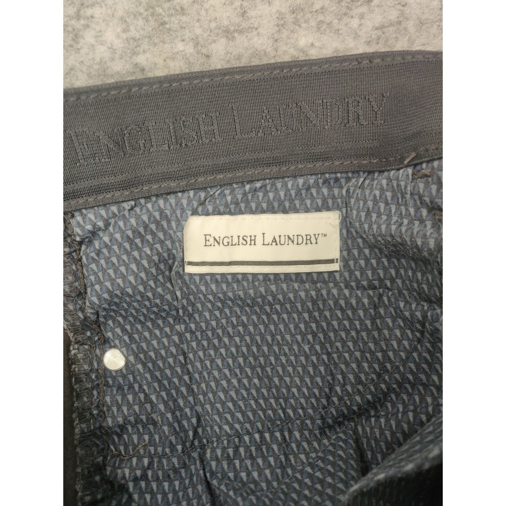 English Laundry Mens 36x29 Straight Fit Gray Stretch Chinos Pants Casual - Picture 7 of 13
